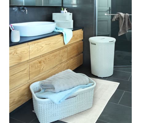 Curver Skalbinių krepšys Style, vintažinės baltos spalvos, 45l