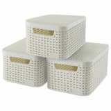 Curver Opbergdoos Style met deksel maat S wit 3 st 33617-885-00