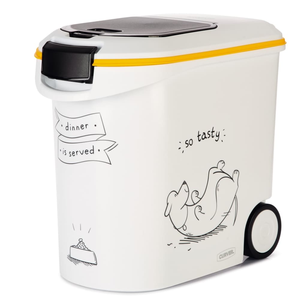 Curver Contenitore Cibo per Cani Dinner is Served con Ruote 35L