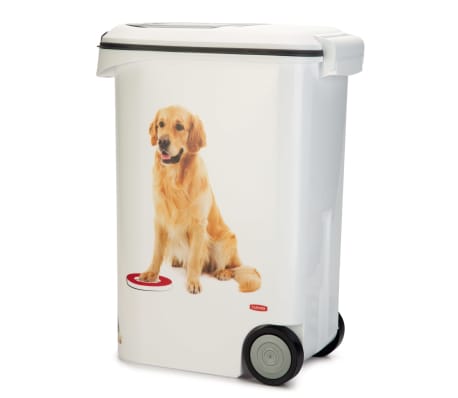 Curver Contenitore Cibo per Animali Motivo Cane con Ruote 54L