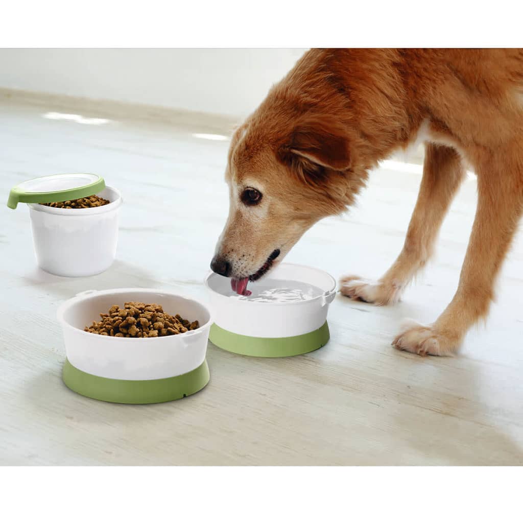 Curver Voedselcontainer huisdieren reisset 1,5 L wit en groen 794020