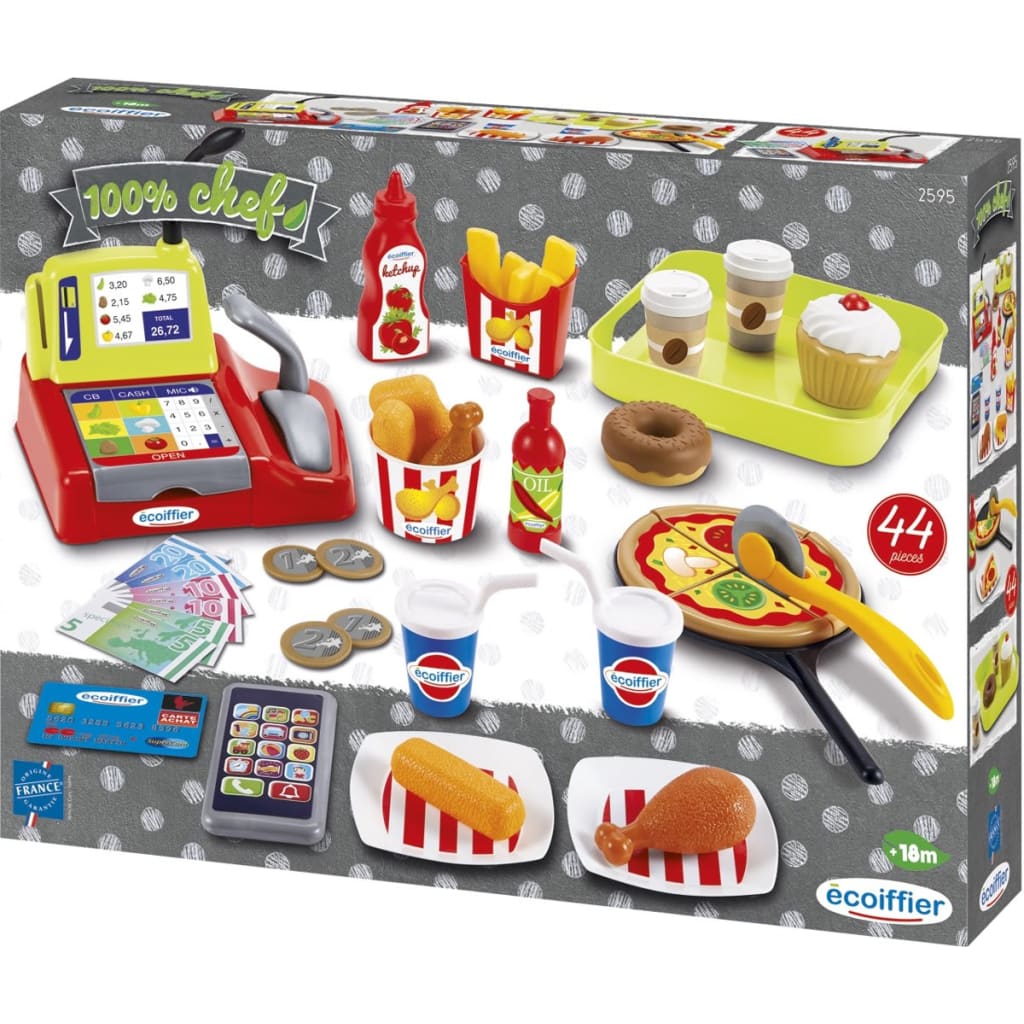 Ecoiffier fast food + kassa set