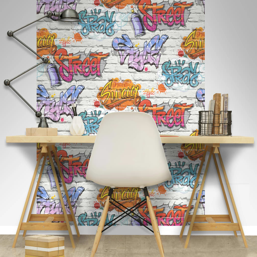 VidaXL - DUTCH WALLCOVERINGS Behang graffiti meerkleurig L179-05