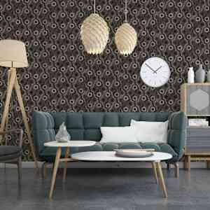 DUTCH WALLCOVERINGS Tapeta Galactic, brązowo-czarna