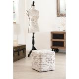 Pouf carré tissu modèle 3