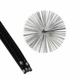 Toolland Reinigungsset für Kamin Bürste 250 mm Metall VK100