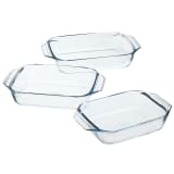 Pyrex Ovenschalenset rechthoekig glas 3-delig 912S734/6143