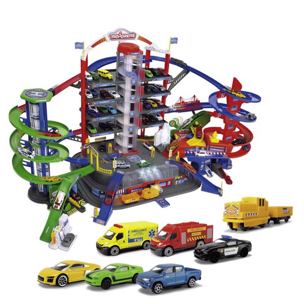 

majoRETTE Speelgoedgarage met 6 speelgoedauto's Super City