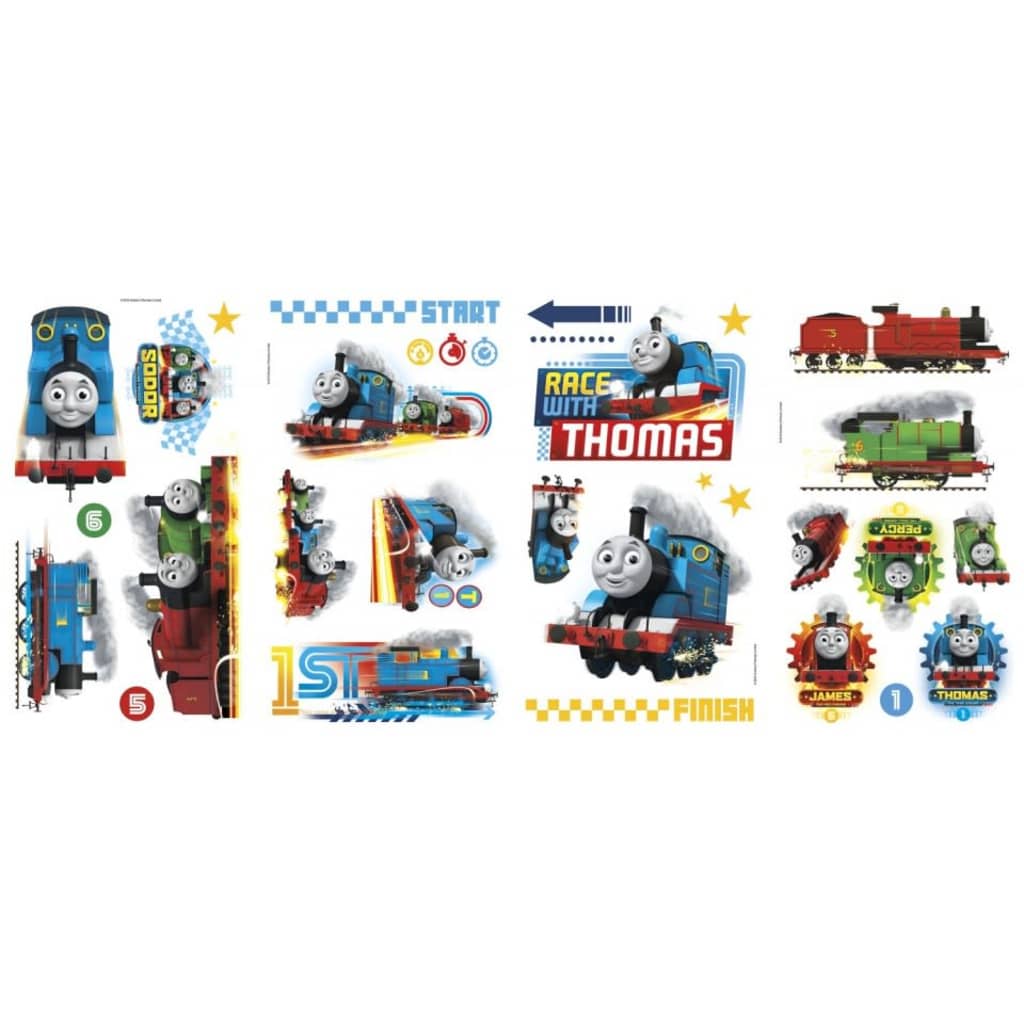 RoomMates muurstickers Thomas de Trein vinyl 30 stuks