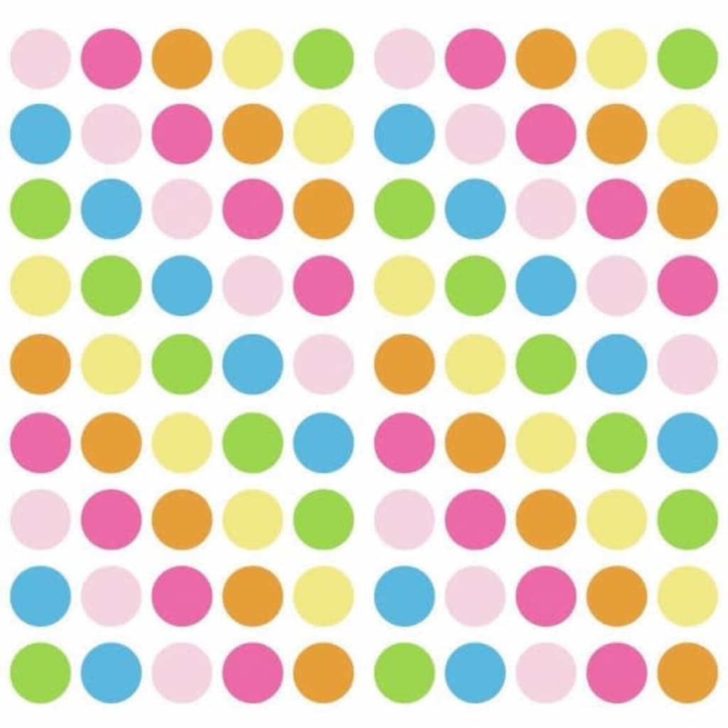 RoomMates muurstickers Pastel Dots vinyl 180 stuks