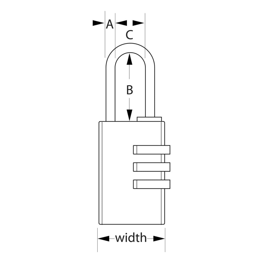 VidaXL - Master Lock Combinatiehangslot aluminium geel 30 mm 630EURD