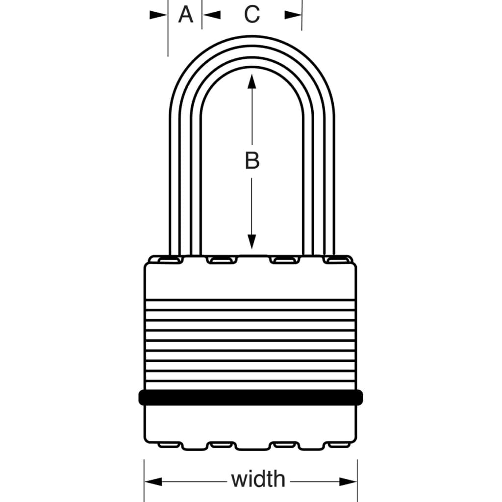 VidaXL - Master Lock Hangslot Excell 45 mm gelamineerd staal M1EURDLF