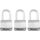 Master Lock Vorhängeschloss Excell 3er-Pack Stahl 52 mm M5EURTRILF