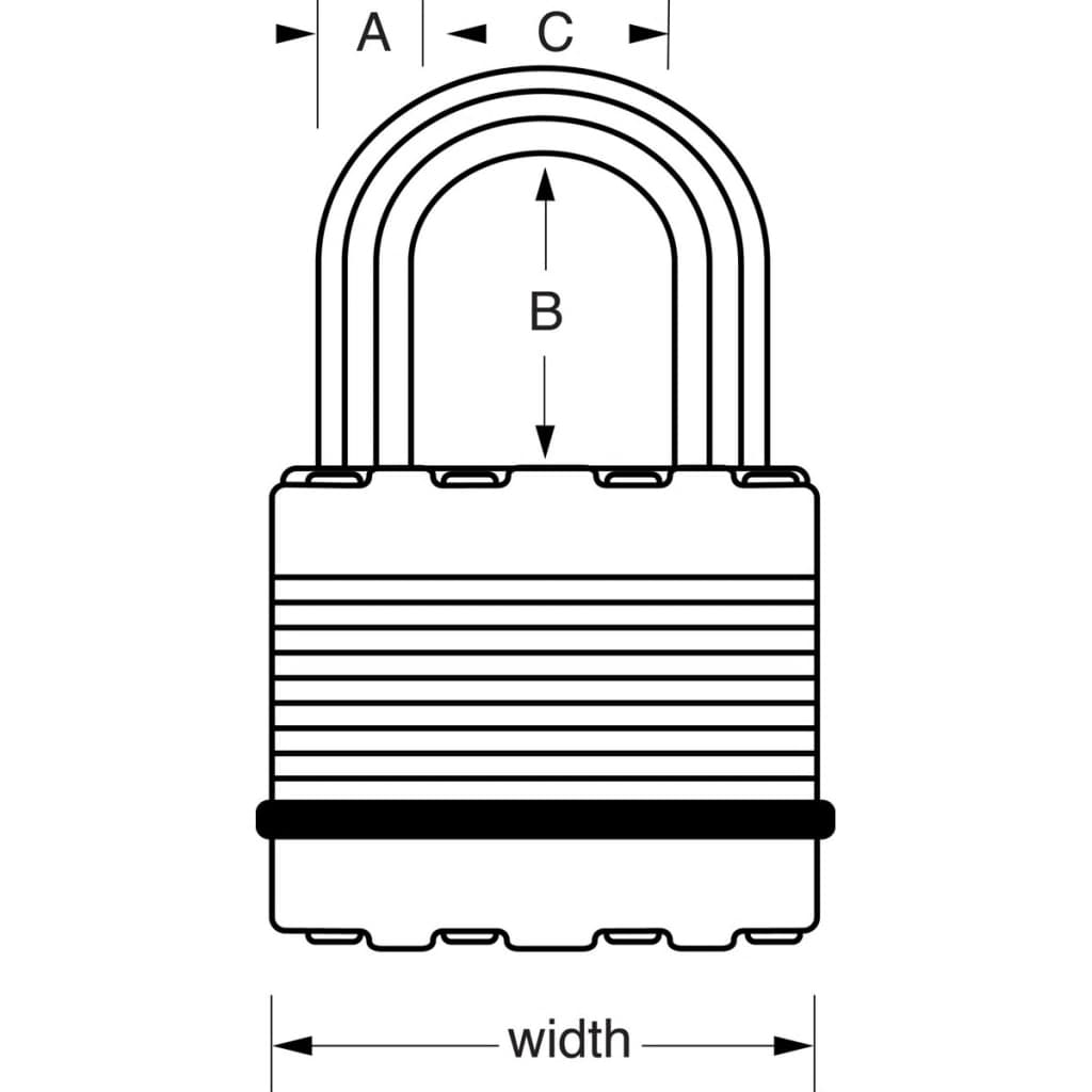 

Master Lock Hangslot Excell 52 mm staal 3 st M5EURTRILF