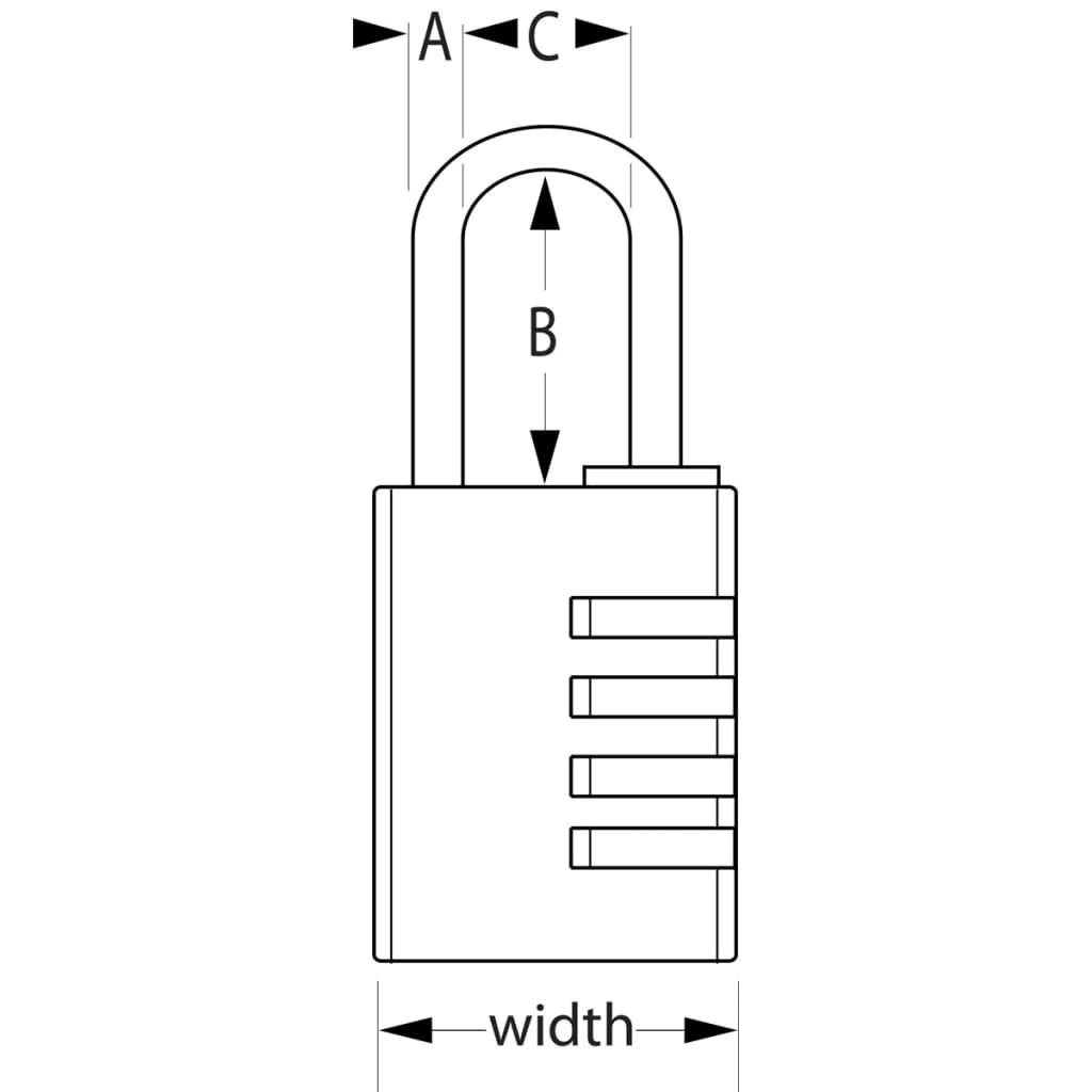 VidaXL - Master Lock Combinatiehangslot 40 mm aluminium 7640EURD