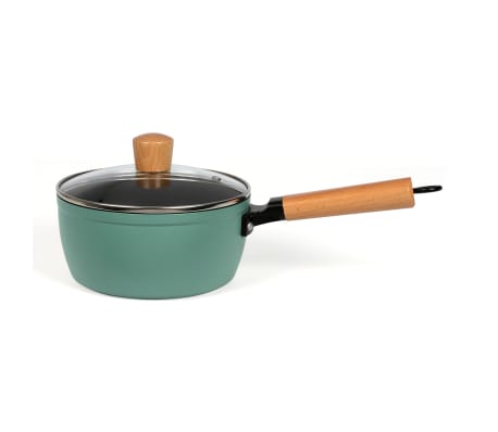 Livoo Olla con mango de madera verde 18 cm