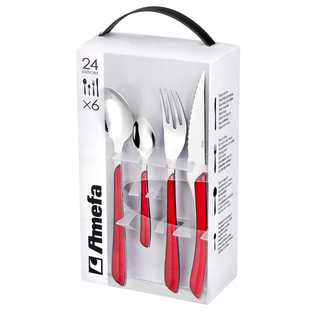 Amefa 24 Piece Cutlery Set Eclat Red