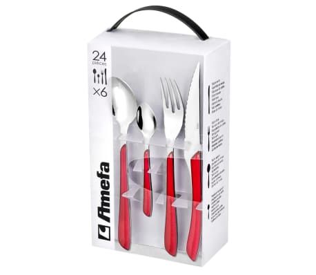 Amefa 24 Piece Cutlery Set Eclat Red