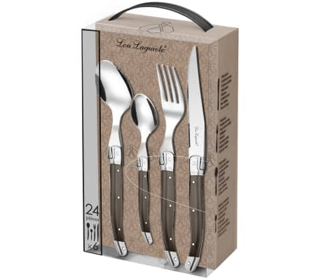 Lou Laguiole 24 Piece Cutlery Set Tradition Pepper