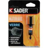 Colle spécial verre transparente rapide - 2 ml - SADER