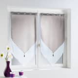 Paire de Voilages Blanche/Grise 2x60x120