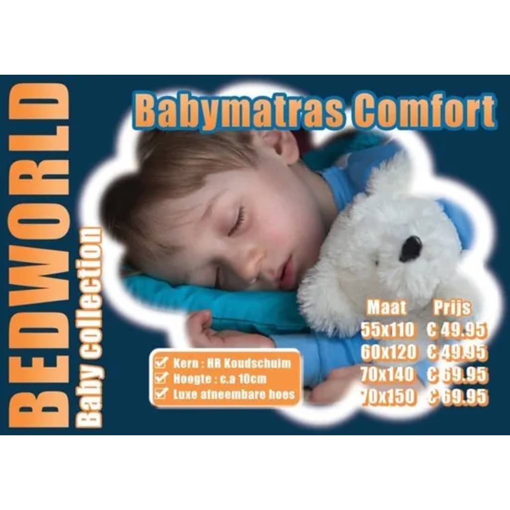 Afbeelding Bedworld Collection Bedworld Baby matras Koudschuim Air 55x110 door Vidaxl.nl