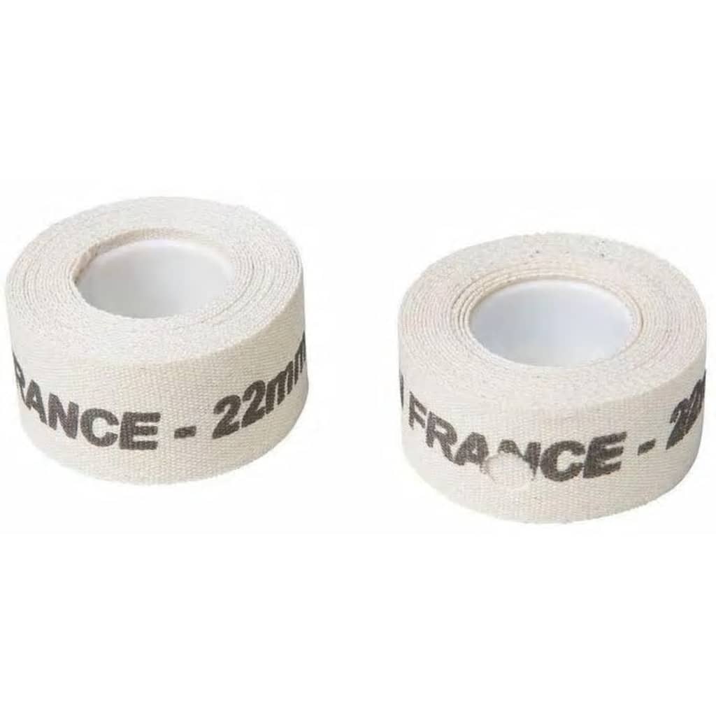 Velox velgtape 19 mm / 5 meter katoen wit per rol