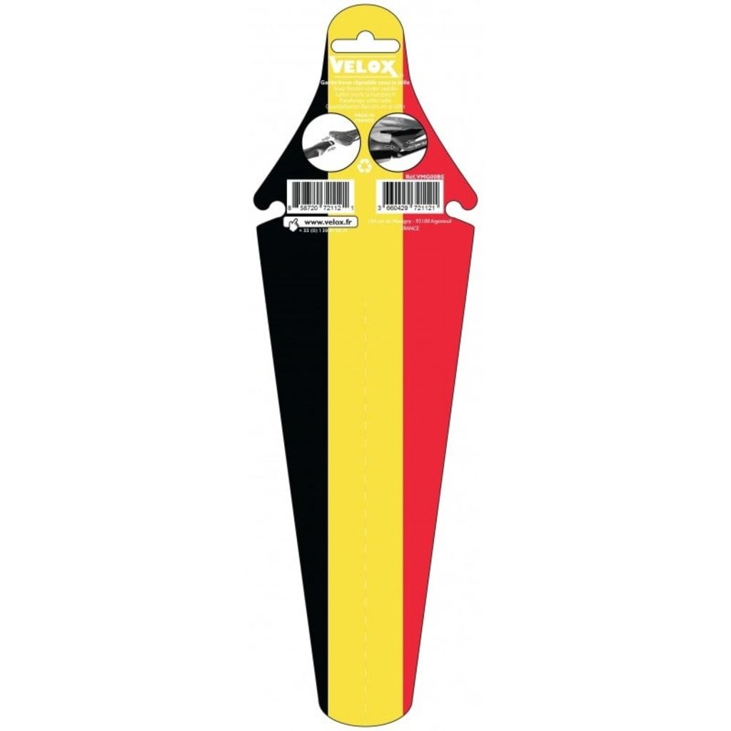 Afbeelding Velox Ass-Saver spatbord achter België zwart/geel/rood door Vidaxl.nl