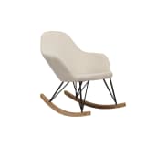 Sillón relax - Mecedora tejido natural patas metal y fresno