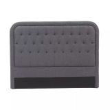 Testiera del letto in tessuto, colore: Grigio scuro, dimensioni: