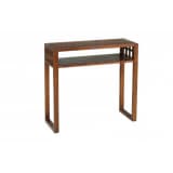 Console design moderne double plateaux API en teck