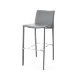 Tabouret écocuir gris - L:44 l:55 h:100 - BAAKAL AND ROSS