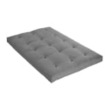 Matelas futon gris clair en latex 90x190