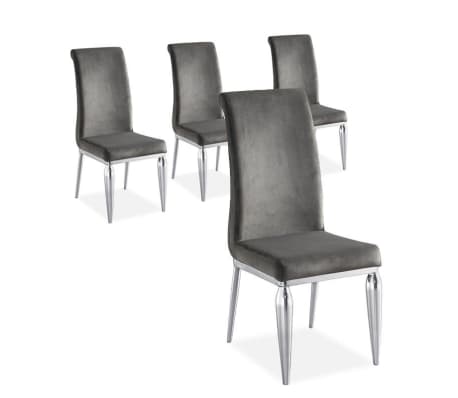 Lot De 4 Chaises De Salle A Manger Design Dexter Gris Vidaxl Fr