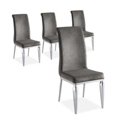 Lot De 4 Chaises De Salle A Manger Design Dexter Gris Vidaxl Fr