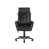 Fauteuil de bureau en simili cuir noir - Henry
