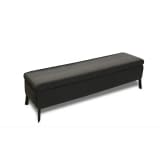 banquette coffre en tissu gris - ORION COFFRE