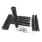 Lot de 9 pieds pour sommier avec les visses Noir