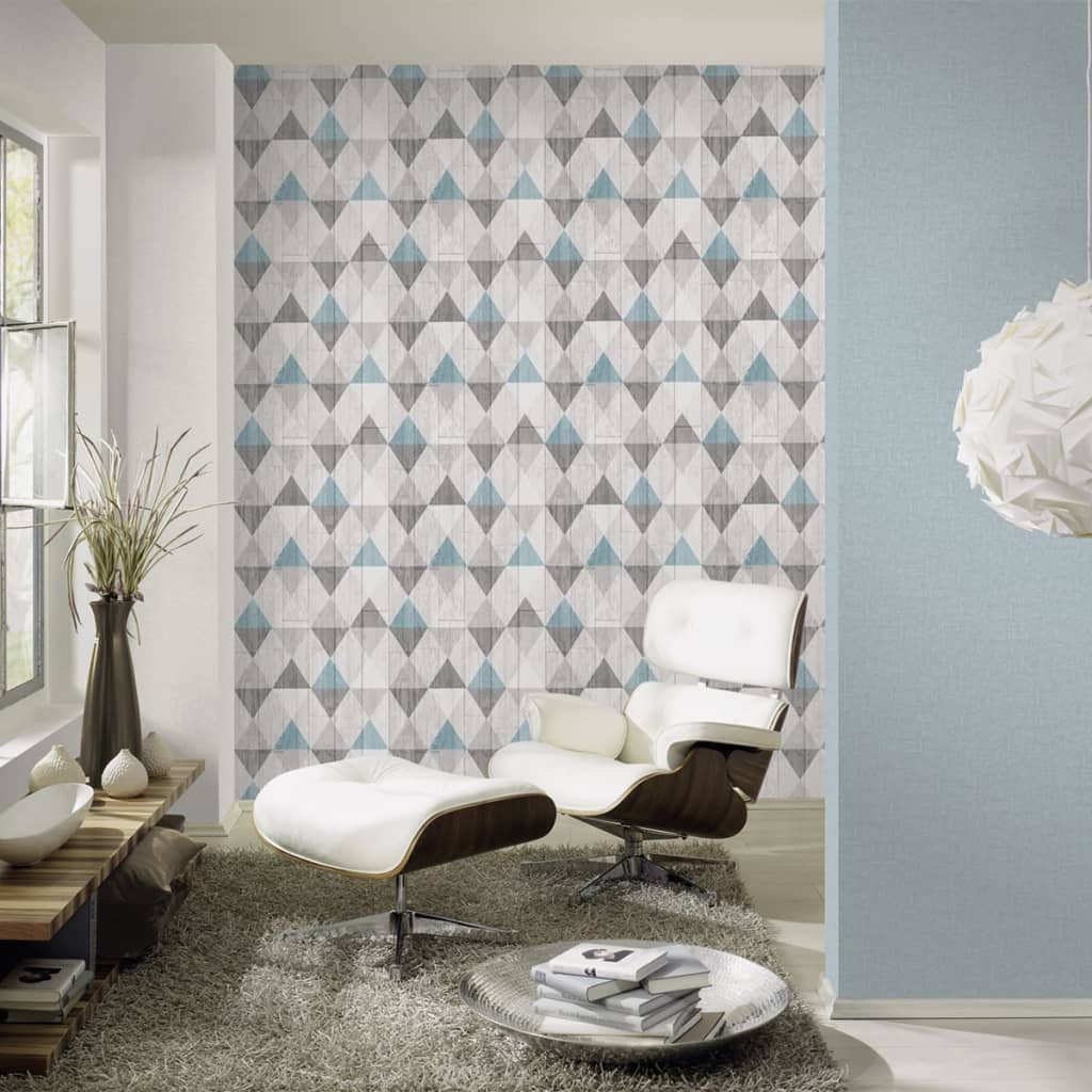 

DUTCH WALLCOVERINGS Behang hout/ruit grijs 42505-10
