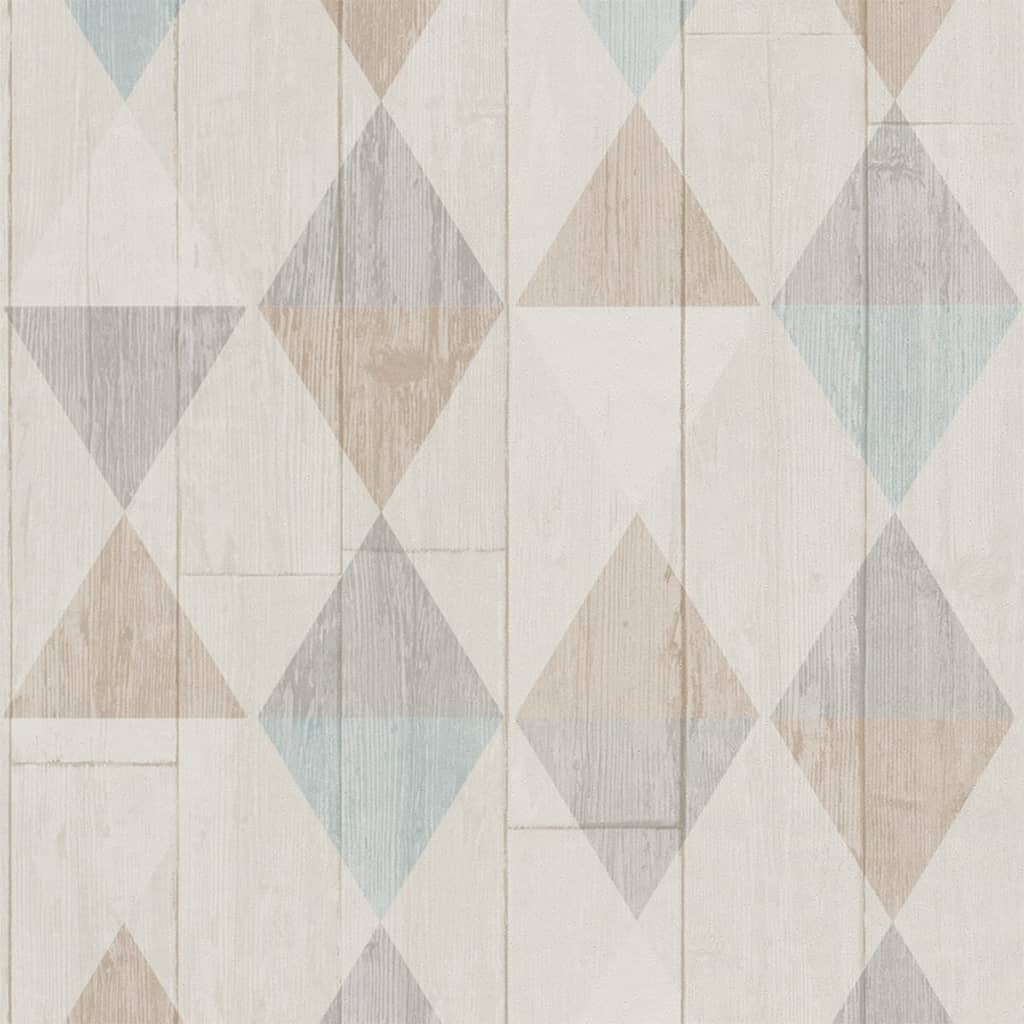

DUTCH WALLCOVERINGS Behang hout/ruit beige 42505-30