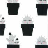 Fabulous World Behang Cactus grijs en roze 67102