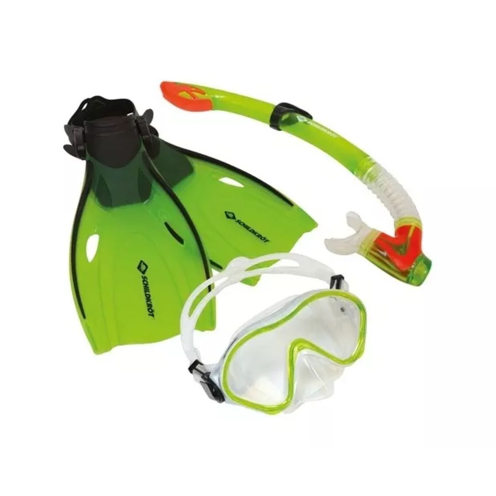 Donic Schildkröt snorkelset Bermuda junior groen 3-delig maat l/xl