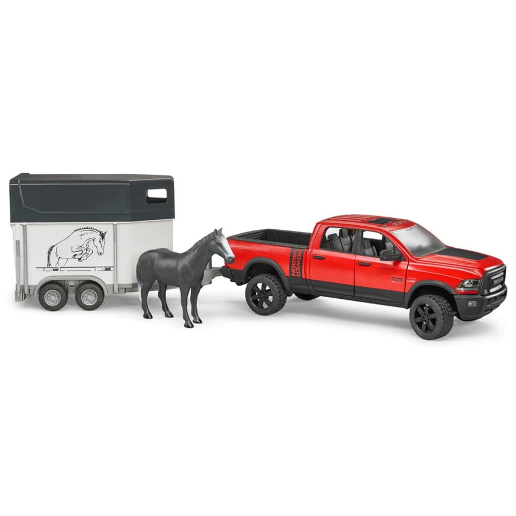 Bruder Dodge pick-up met paardenaanhanger RAM 2500 1:16 02501