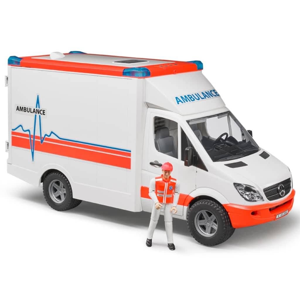 VidaXL - Bruder Mercedes Benz Sprinter Ambulance met chauffeur 1:16 02536