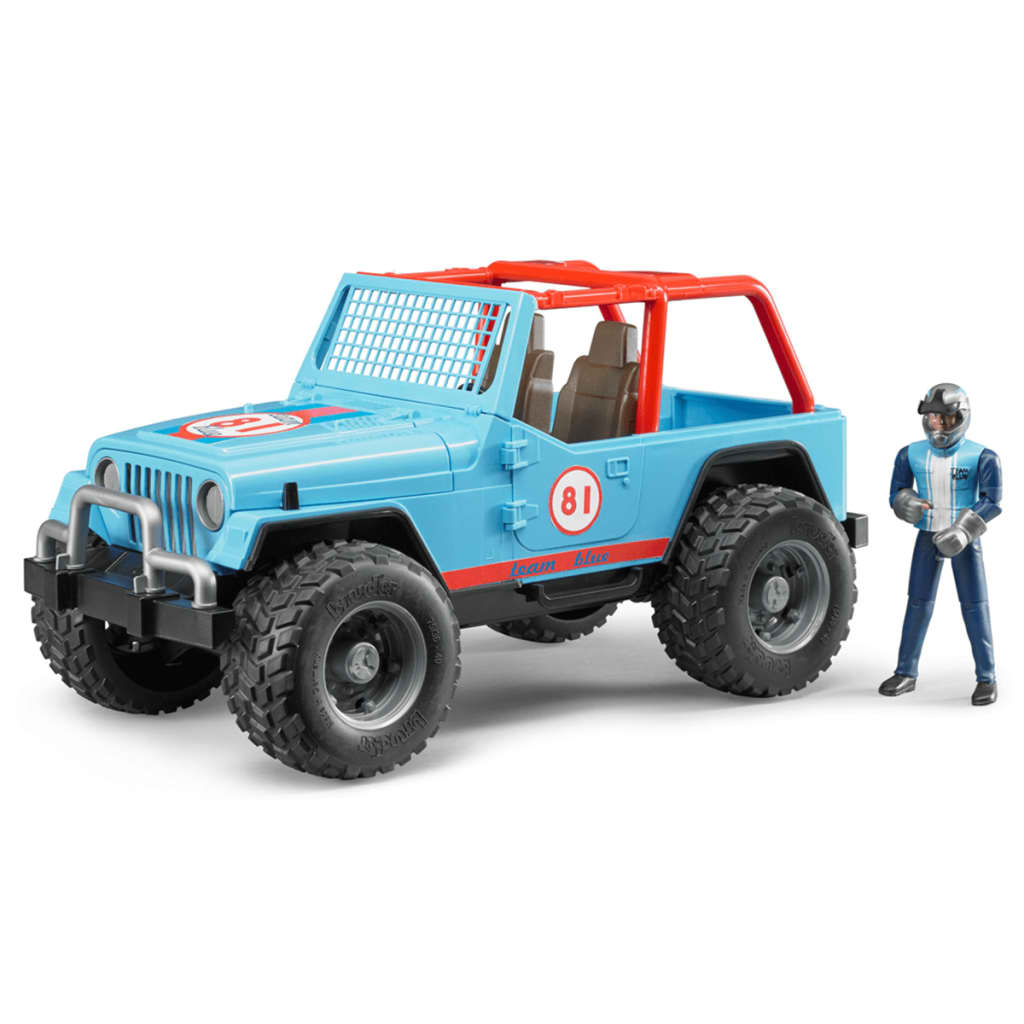 Bruder Jeep Cross Country Racer Blauw Met Rijder