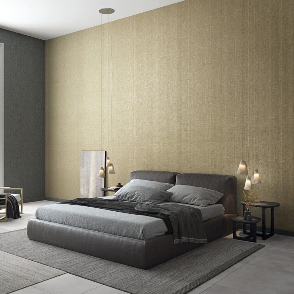 Noordwand Vintage Deluxe Papier peint Course Fabric Look Marron et beige