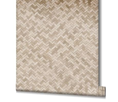 Noordwand Tapet &bdquo;Botanica Rattan Wickerwork&rdquo; maro și bej