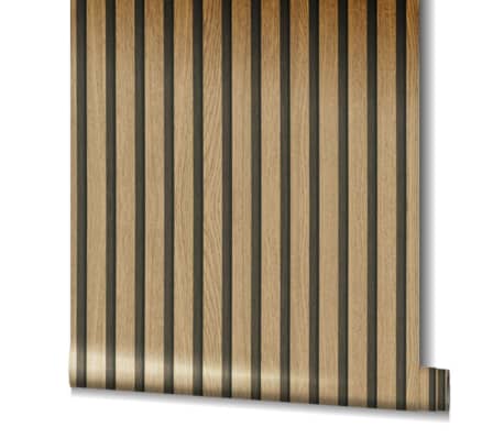 Noordwand Ταπετσαρία Botanica Wooden Slats Καφέ και Δρυς