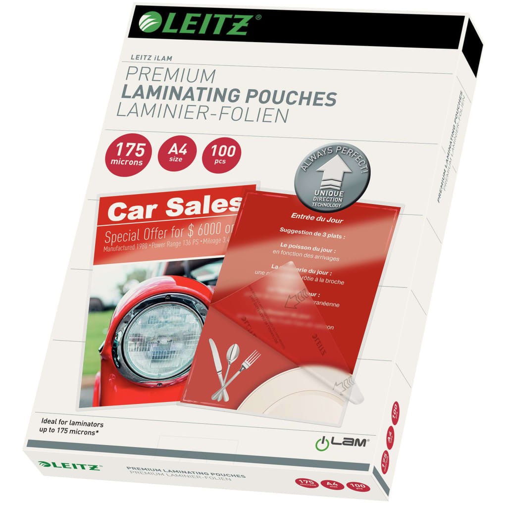Leitz iLAM UDT 100stuk(s) laminatorzak Transparant