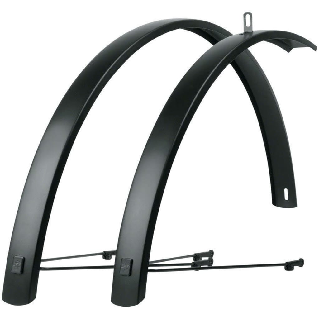 SKS spatbordenset Edge 28 inch 56 mm aluminium zwart